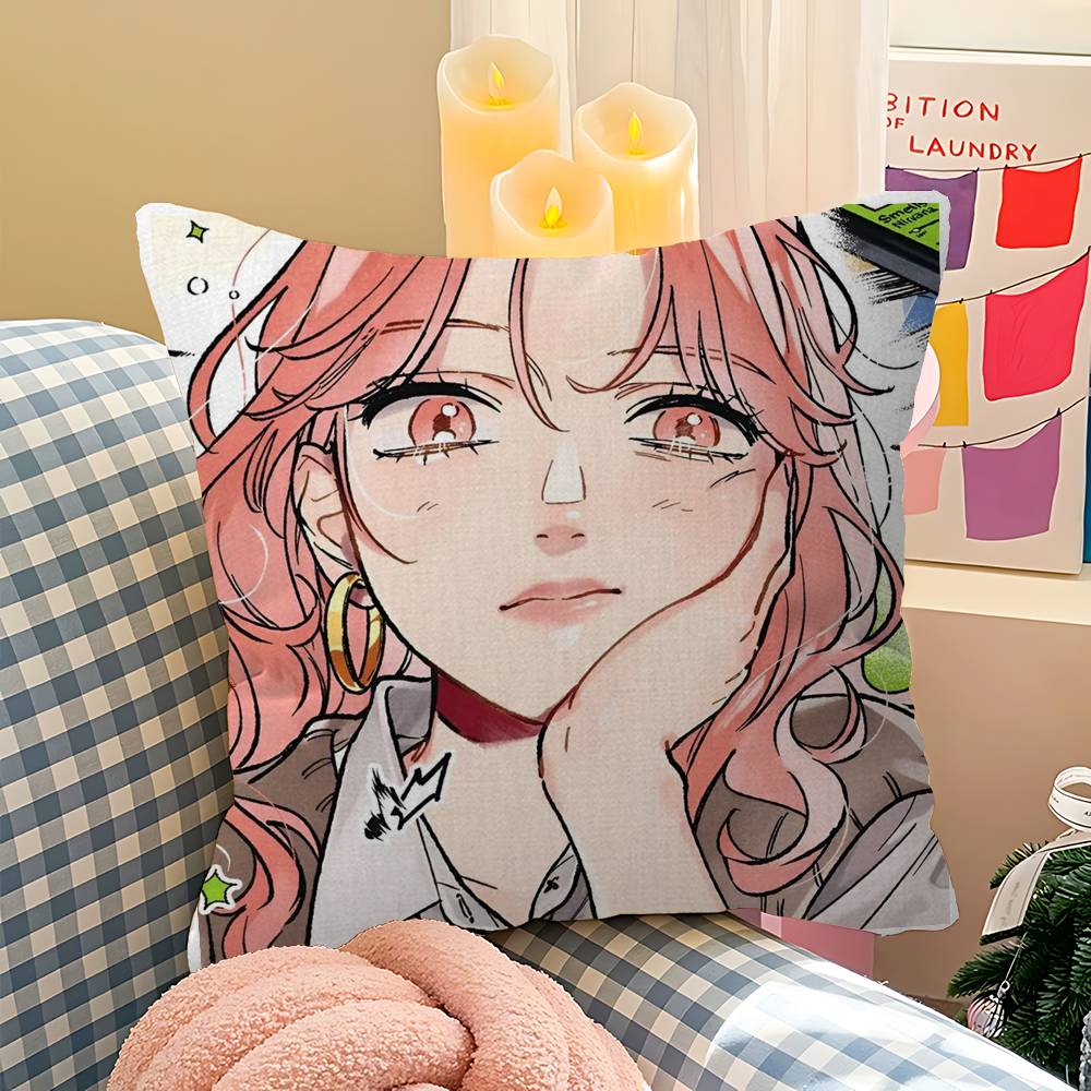 Anime The Guy She Was Interested In Wasnt A Guy At All Pillow Anime Pillow Sofa Bed Head Pillow Cover Cushion Cover