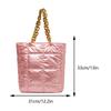 Women Quilted Shoulder Bag with Chain Bubble Cloud Hobo Pouch Padded Pleated Tote Purse Solid Puffer Underarm Bolsa Top Handbags