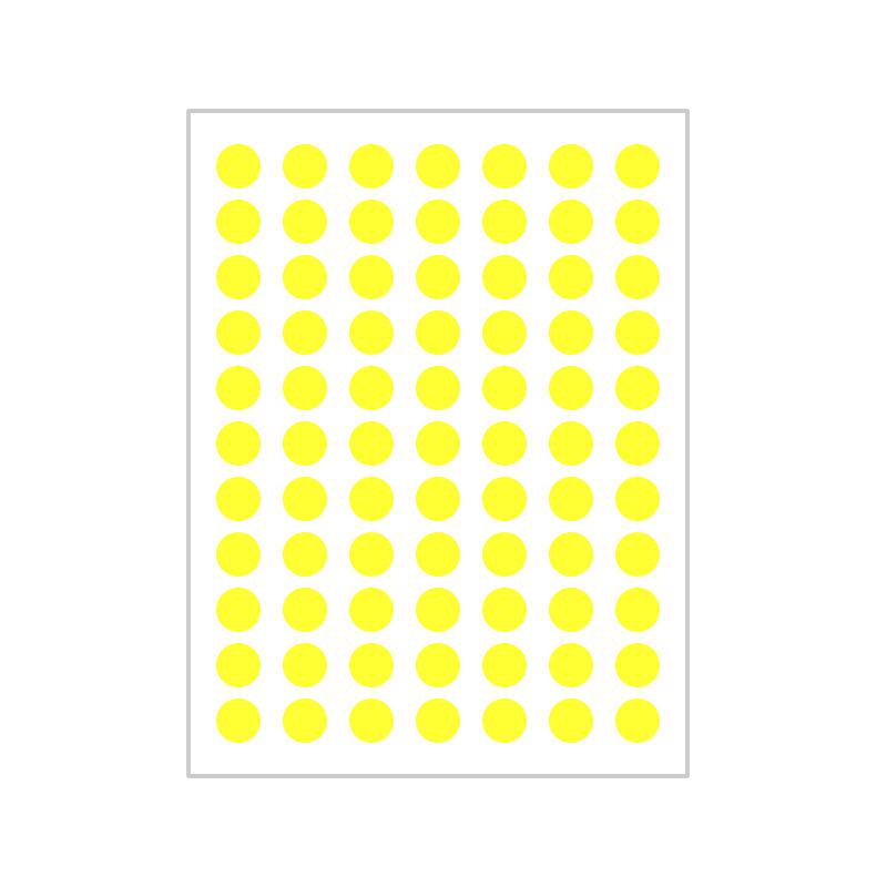 10 Colors Mixed Polka Dot Round Label Stickers: Small & Large, Red, Yellow, Blue, Green, Pink, White, Black, Orange