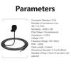 Mini Clip-on Lapel Lavalier Condenser Microphone with 3-Pin 3.5mm Plug 3 Meters Cable for Live Stream/Recording/Interview Compatible with Desktop Com
