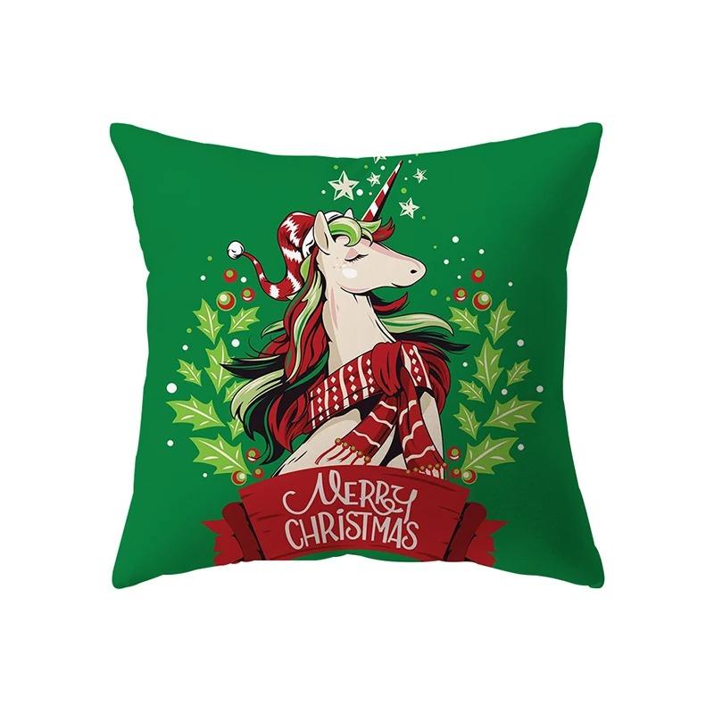 Christmas Themed Pillowcases Car Accessories Office Santa Claus Living Room Sofa Home Pillowcases