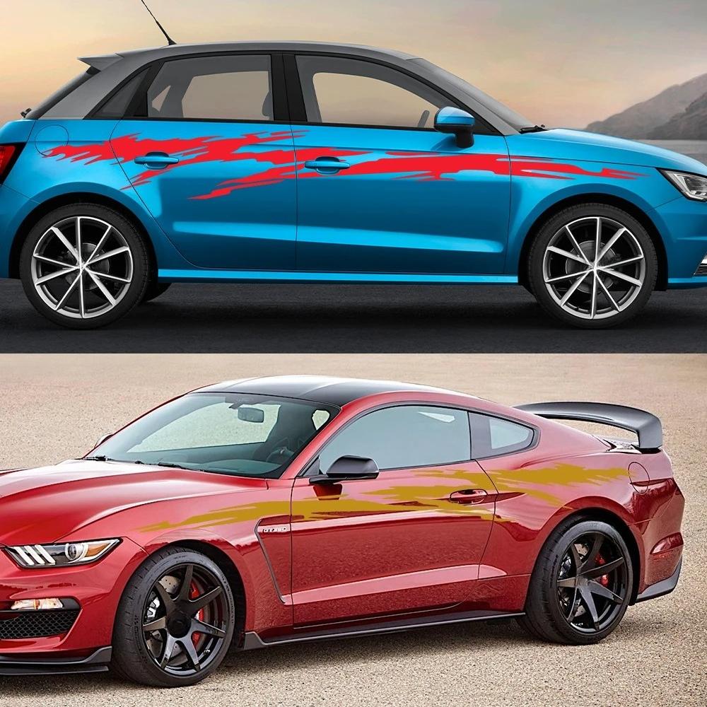 Universal Car Waist Line Stickers Graphics Stripes Racing Styling Vinyl Film Decals Auto Tuning Accessories External Decoration