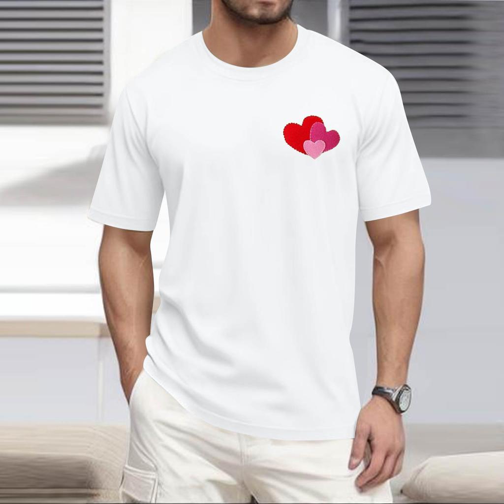 Men's  Popular T-shirt Printed Round Neck Short Sleeve T-shirt