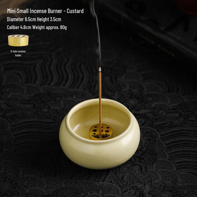 Celadon Ceramic Nine-Hole Incense Burner for Home and Buddhist Use