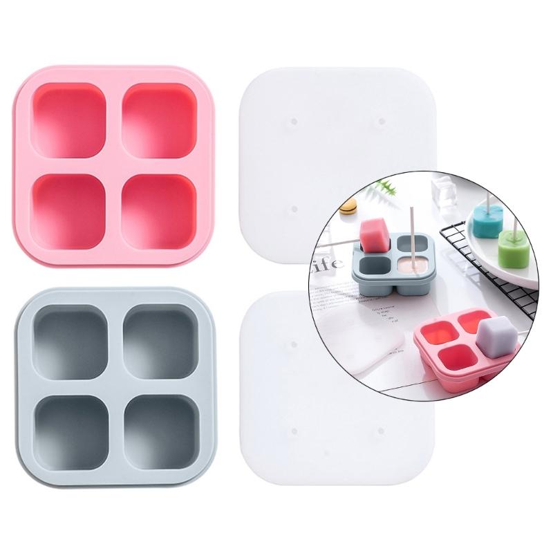 Square Shape Lollipop Silicone Mold Chocolate Candy Cake Moulds for Birthday Cakes Decorating Tool Baking Accessories