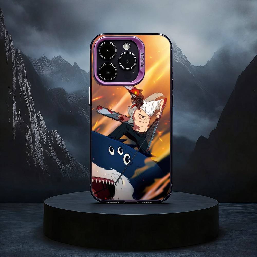 

C-Chainsaw M-Man CM-ES Phone Case For iPhone17,16,15,14,13,12,11 Plus,Pro Max Black Candy silver phone case iPhone13PRO