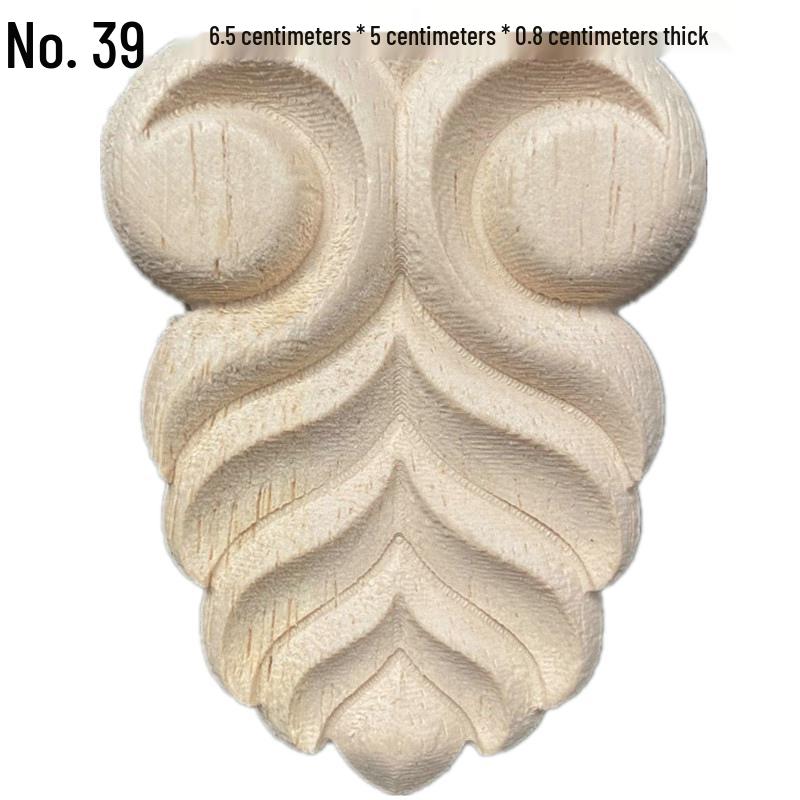 Europäische Massivholz-Schnitzerei-Applikation: Dekorative Blumen Schleife für Wände & Möbel