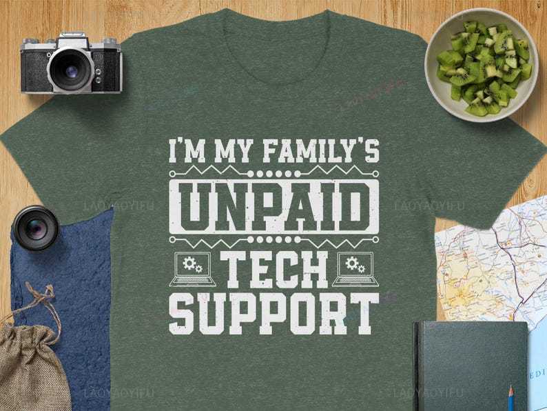 Computer Engineer Tshirt Im My Familys Unpaid Tech Support Tshirt Software Developer Coding Nerd Computer Science Pun Shirt
