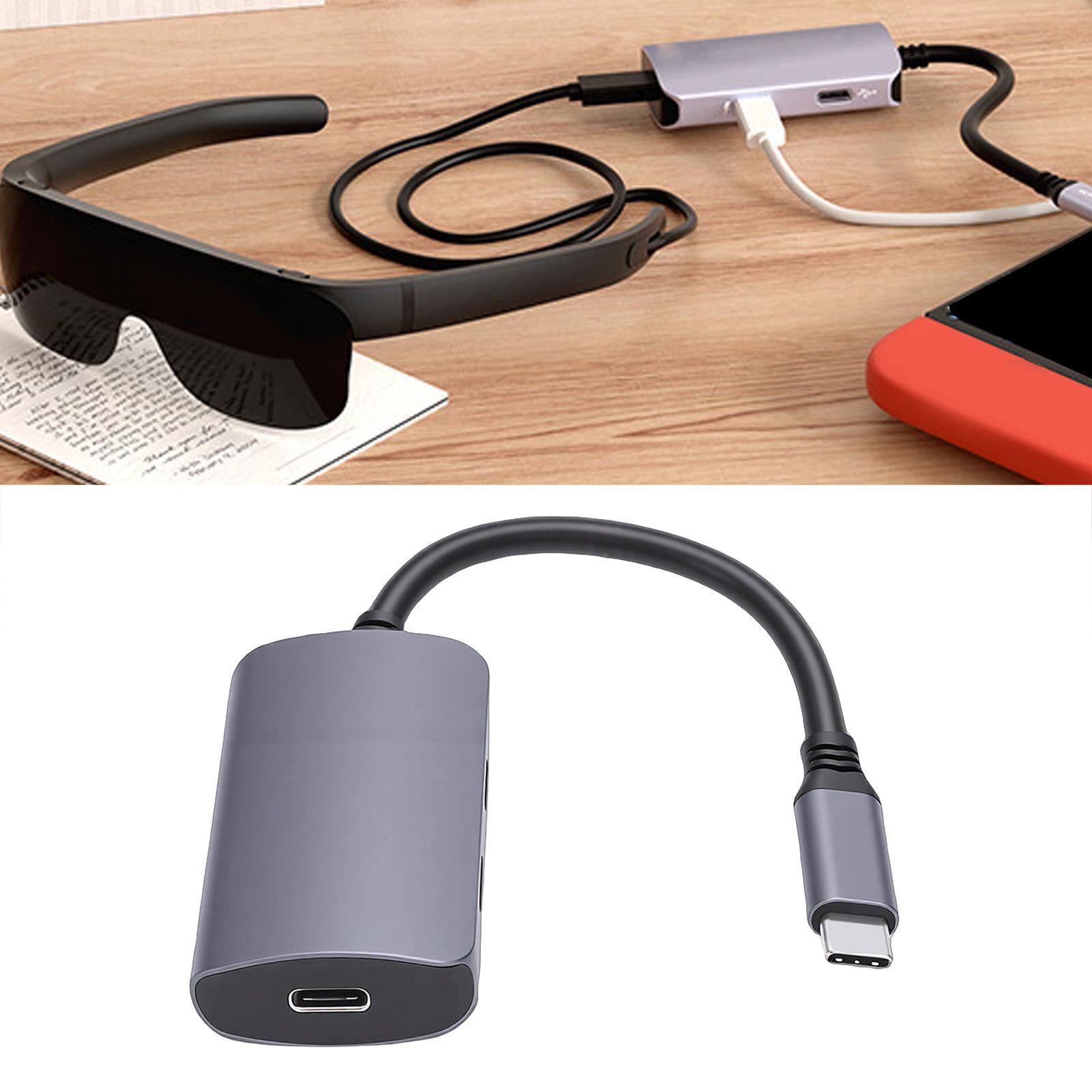 Kaisai Usb C To Ar Glasses Adapter Pd 100W Fast Charging 4K 60Hz Dual Usb C Ar Glasses And Play Adapter Fit For 2