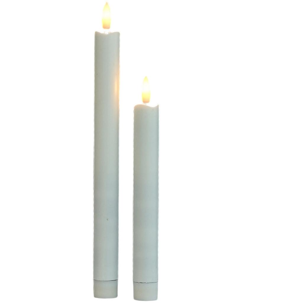 Długa Laska LED Bezpłomienna Świeca, Symulowane Elektroniczne Światło Świecy, Zasilana Bateryjnie Świeca Stożkowa Do Wystroju Domu, Imprez, Bożego Narodzenia