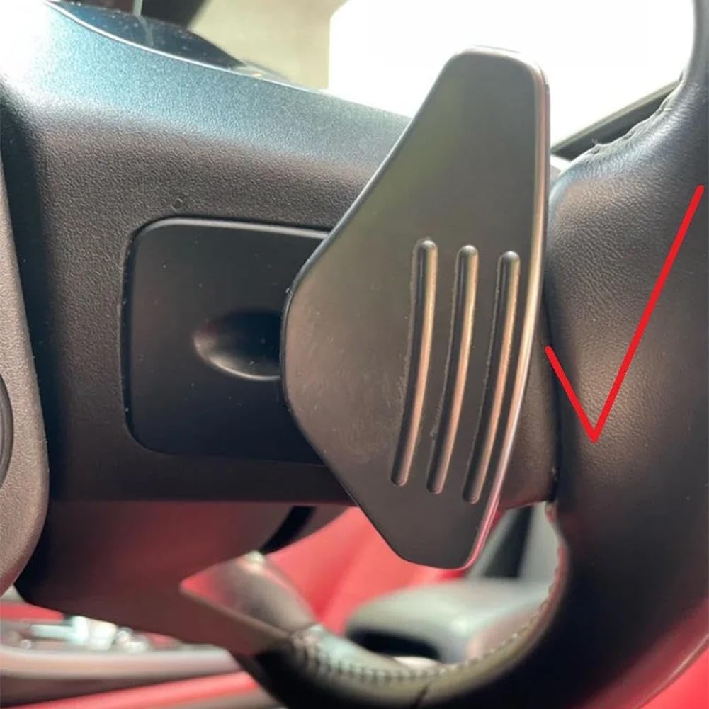 Fit for Jaguar XF 2011-2016, Paddle Shifter Extension, Durable Paddle Shift, 2Pcs Steering Wheel Shifter Extension, Red