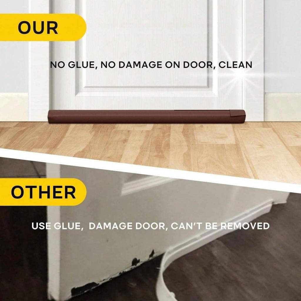 1x Windproof Seal Strip Draught Excluder Stopper Door Bottom Guard Double Protector Doorstop Dustproof Blocker Sealer Soundproof