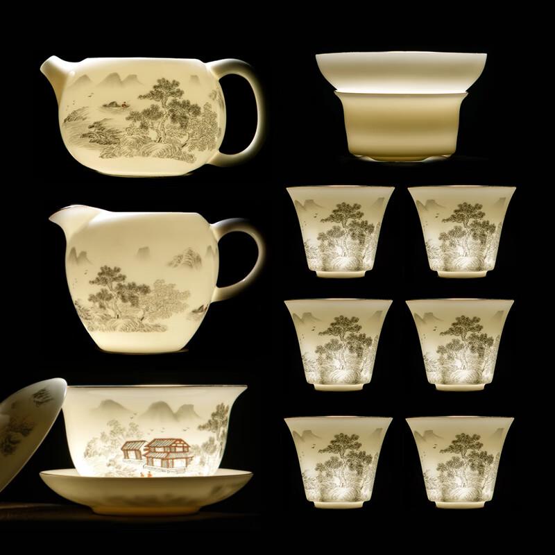 

Elegant European Ceramic 10-Piece Tea Set