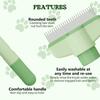 1PC Pet Grooming Tool De-Shedding Brush with Long & Short Stainless Steel Teeth for Pet Dogs Cats Comb Removing Loose Hair Fleas