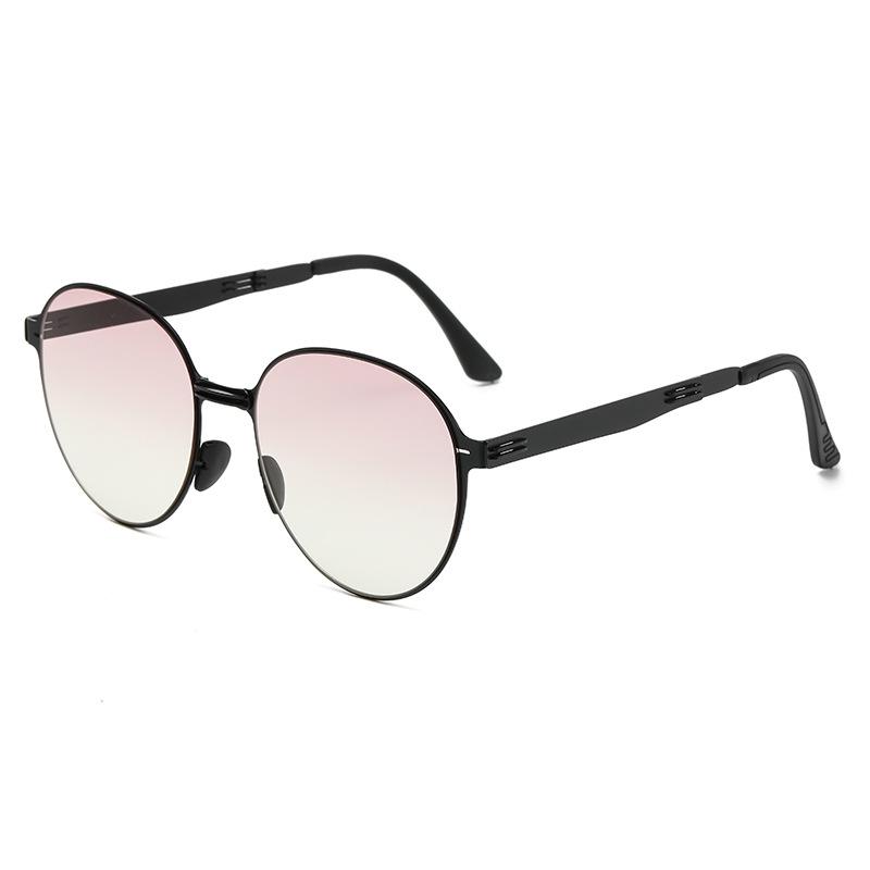 

Новые складные солнцезащитные очки, женские металлические солнцезащитные очки с градиентными нейлоновыми линзами, мужские модные солнцезащитные очки с защитой от ультрафиолета, высокое качество.