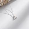 Real 925 Sterling Silver Triangle Pendant Necklaces Silver 925 Chain Necklaces Fine Jewelry