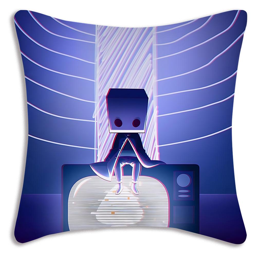 Game L-Little Nightmares Pillow Covers Cartoon Sofa Decorative Home Double-sided Printing Short Plush Cute Cushion Cover