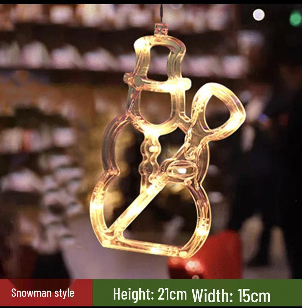 LED Christmas String Lights with Suction Cups - Indoor Holiday Decor for Windows and Ambiance 