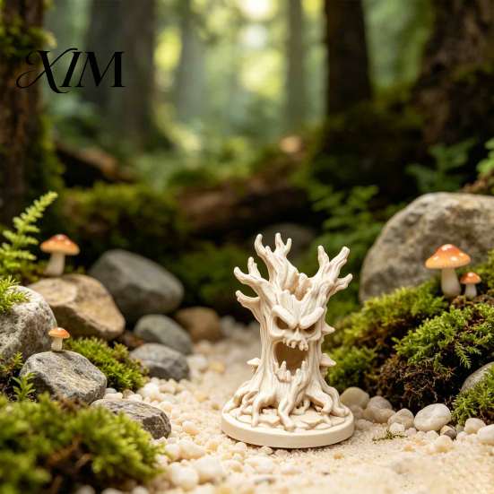 Gothic Tree Monsters Ornaments 3D Printed Spirit Figurine, Ferocious Ornament for Artistic Desktop Decoration Halloween Miniature Landscaping, Fantasy