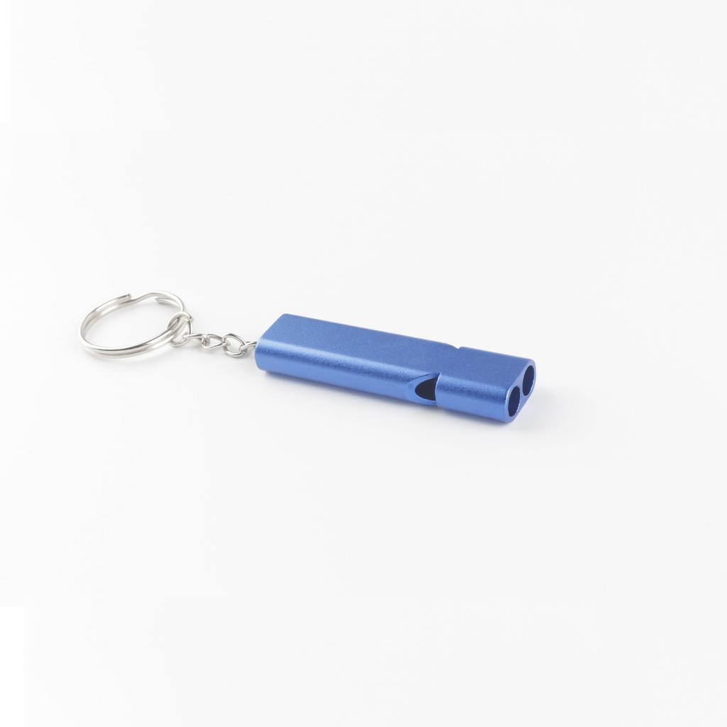 Dual-Tube Flat Aluminum Alloy Dual-Frequency Whistle, Outdoor Survival Emergency Whistle, EDC Tool for Camping Hiking Adventure