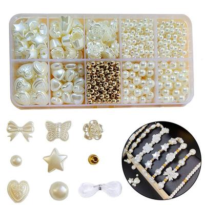 418 Pcs/pack Handmade Diy Jewelry Accessories Imitation Pearl DIY Production Craft Jewelry Beading Set