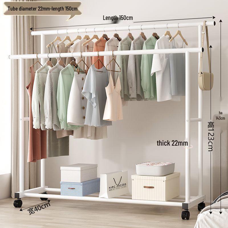 Multi-Functional Clothes Rack: Standing Drying & Coat Hanger for Bedroom, Dorm, or Balcony.