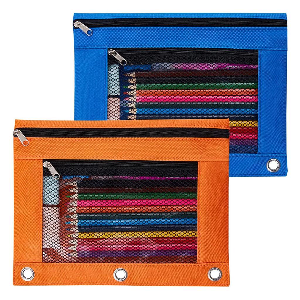 Pouzdro na tužky s dvojitým zipem Průhledná síťovaná taška na dokumenty Zipový pořadač Pouzdro na tužky Pouzdro na tužky