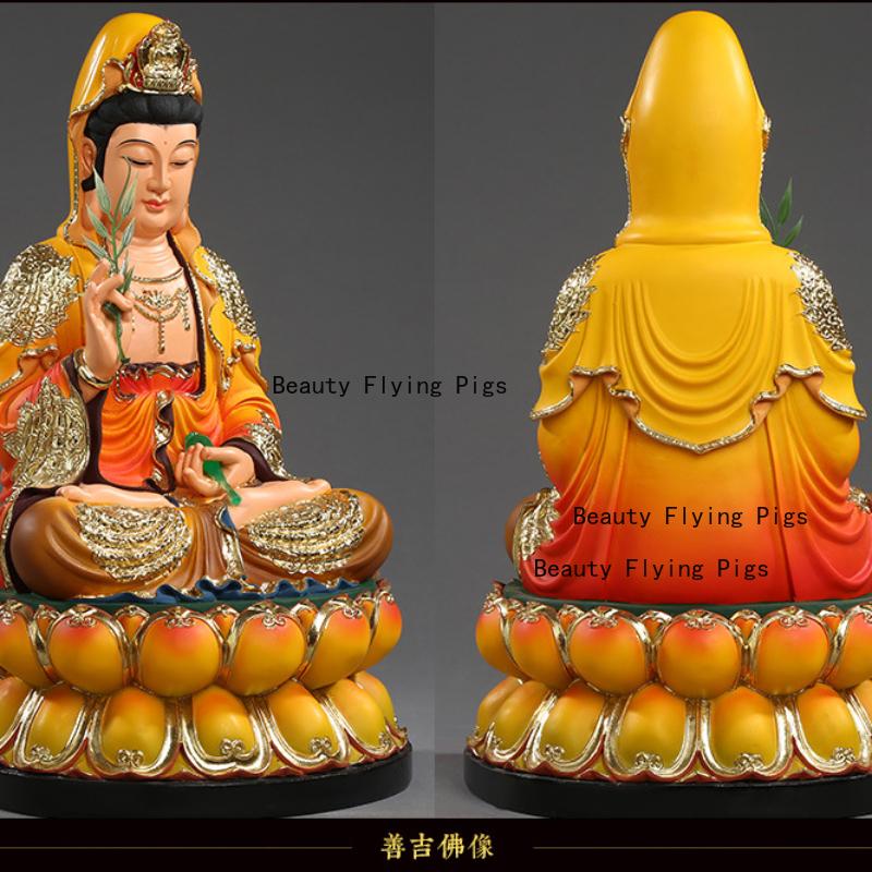1pc Resin Guanyin Buddha Statue Ornaments Resin Crafts Feng Shui Decoration Living Room Home Decoration Pray for Auspiciousness