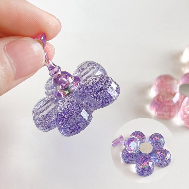 1 Set Magnetic Nail Holder Practice Training Display Glitter Sequins Flower Designs Plastic False Nail Tips Stand Manicure Tools