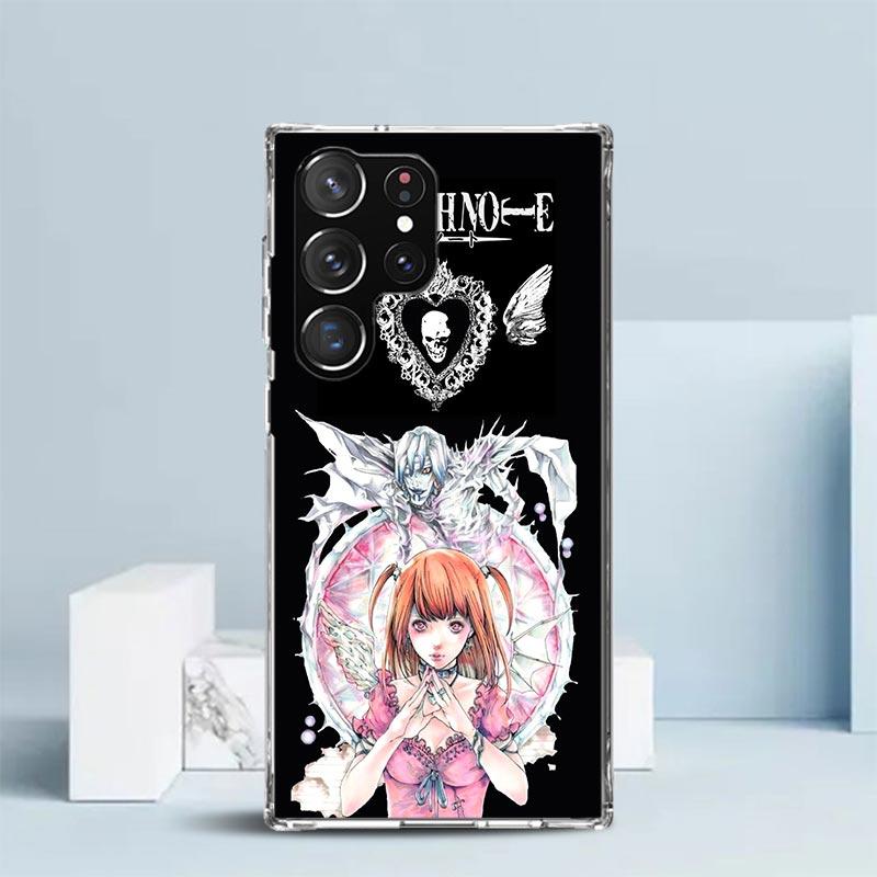 N-Note D-Death MisaMisa Phone Case For Samsung Galaxy S24 S25 Edge S26 Ultra S22 S23 Plus S21 + S20 FE Soft TPU Back Cover Galax
