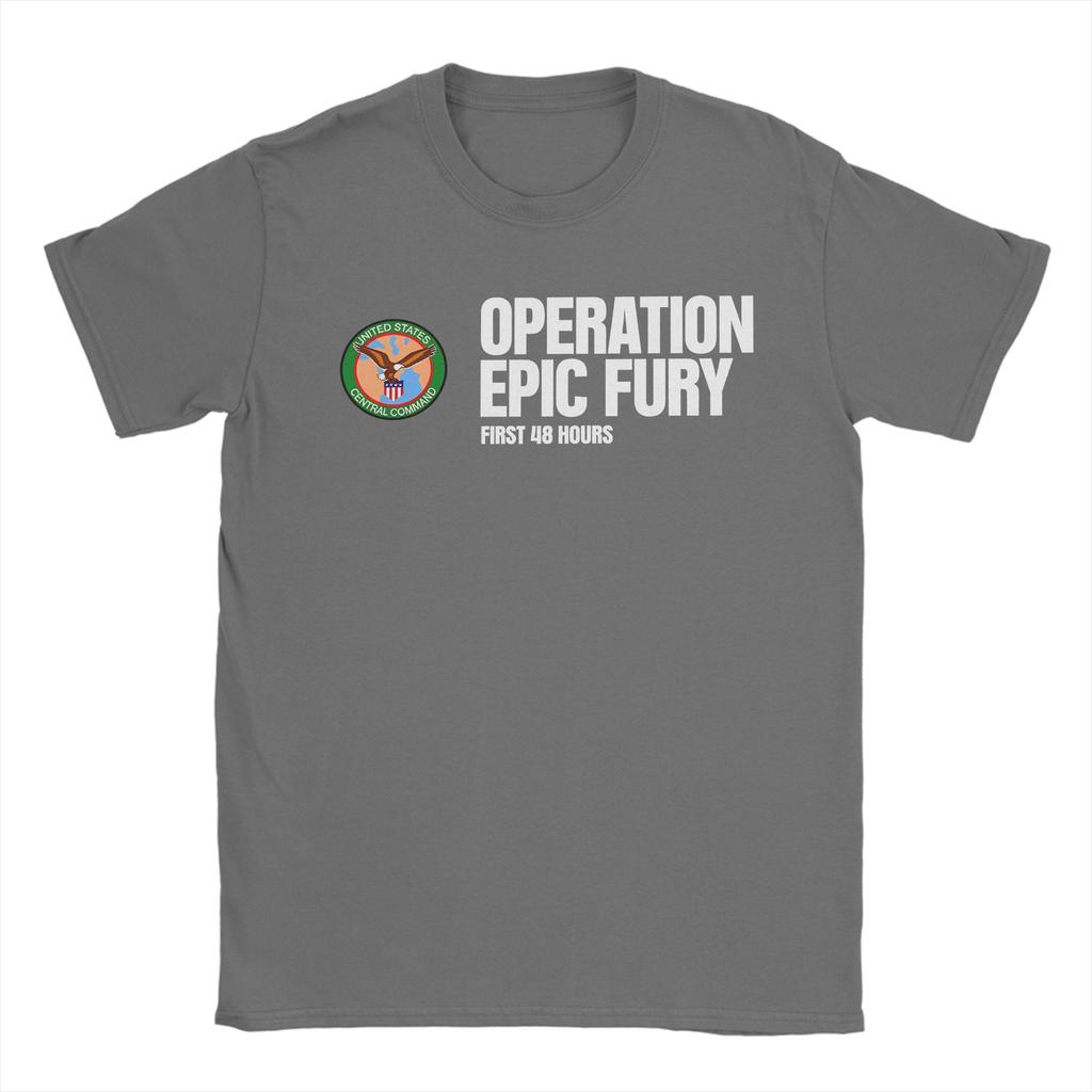 Mens T Shirt FAFO Operation Epic Fury TShirts Harajuku Beach Tees Y2K Funny 100 Cotton Tops Plus Size 6XL
