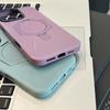 For iPhone 15 Pro Magnetic Case TPU+PC Rhombus Kickstand Phone Back Cover