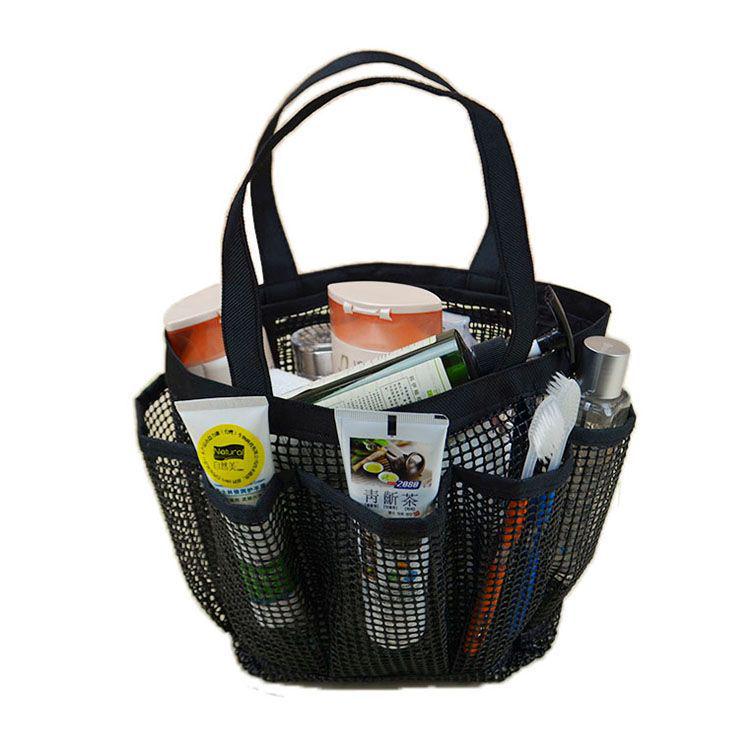 Foldable Mesh Toiletry Tote: Portable Shower and Swimming Storage Basket