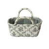 Hand-held French Vine Handbag Printed Floral Organizers Basket Laundry Storage Basket  Home Office