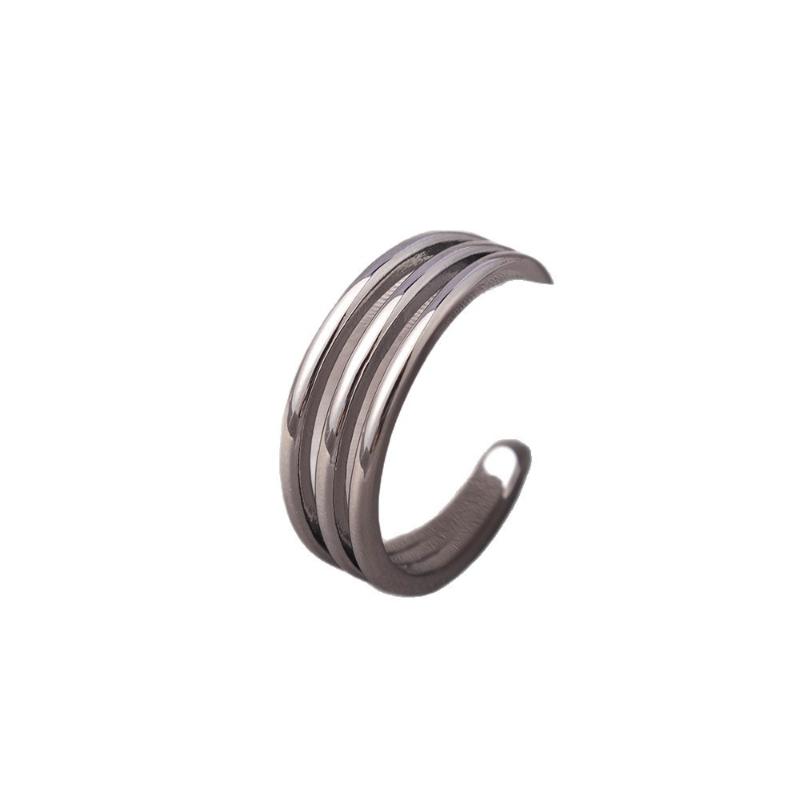 Minimalist Gold /Copper Color Multi-Layer Adjustable Open Ring For Women'S Summer Beach Vacation Party Jewelry