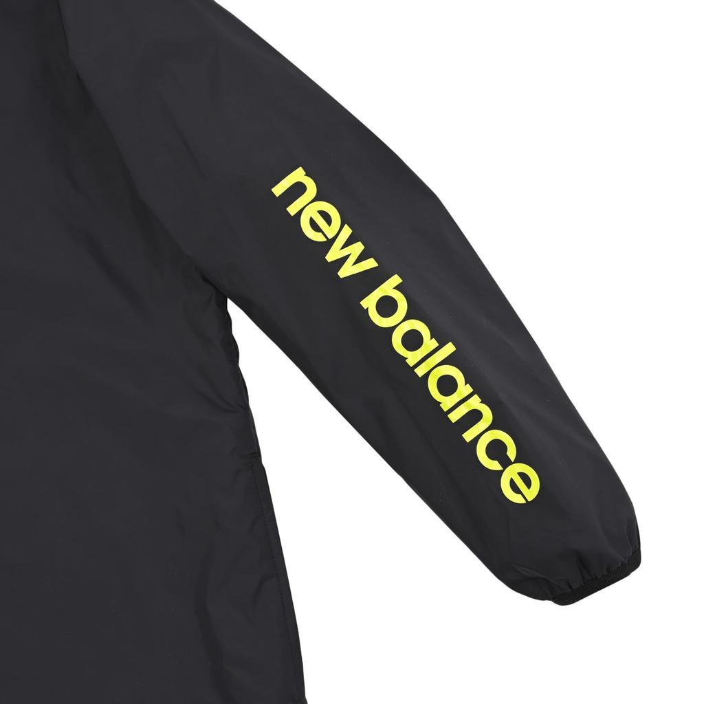 New Balance Junior/Kids Fleece-Lined Wind Jacket, Warm Insulated for Soccer & Sports (ABJ55282) BK (Black)