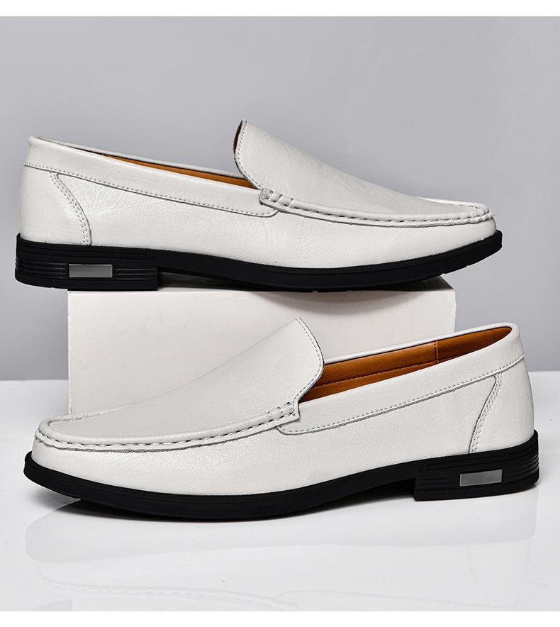 Men's Plus Size Summer Cowhide Casual Loafers - Slip-On Leather Driving Shoes