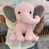 Nouveauté Haute Qualité 25CM Gris Rose Éléphant Peluches Poupées Remplies Bébé Kawaii Jouet Dormeur Chambre d'Enfant Cadeaux Décoratifs