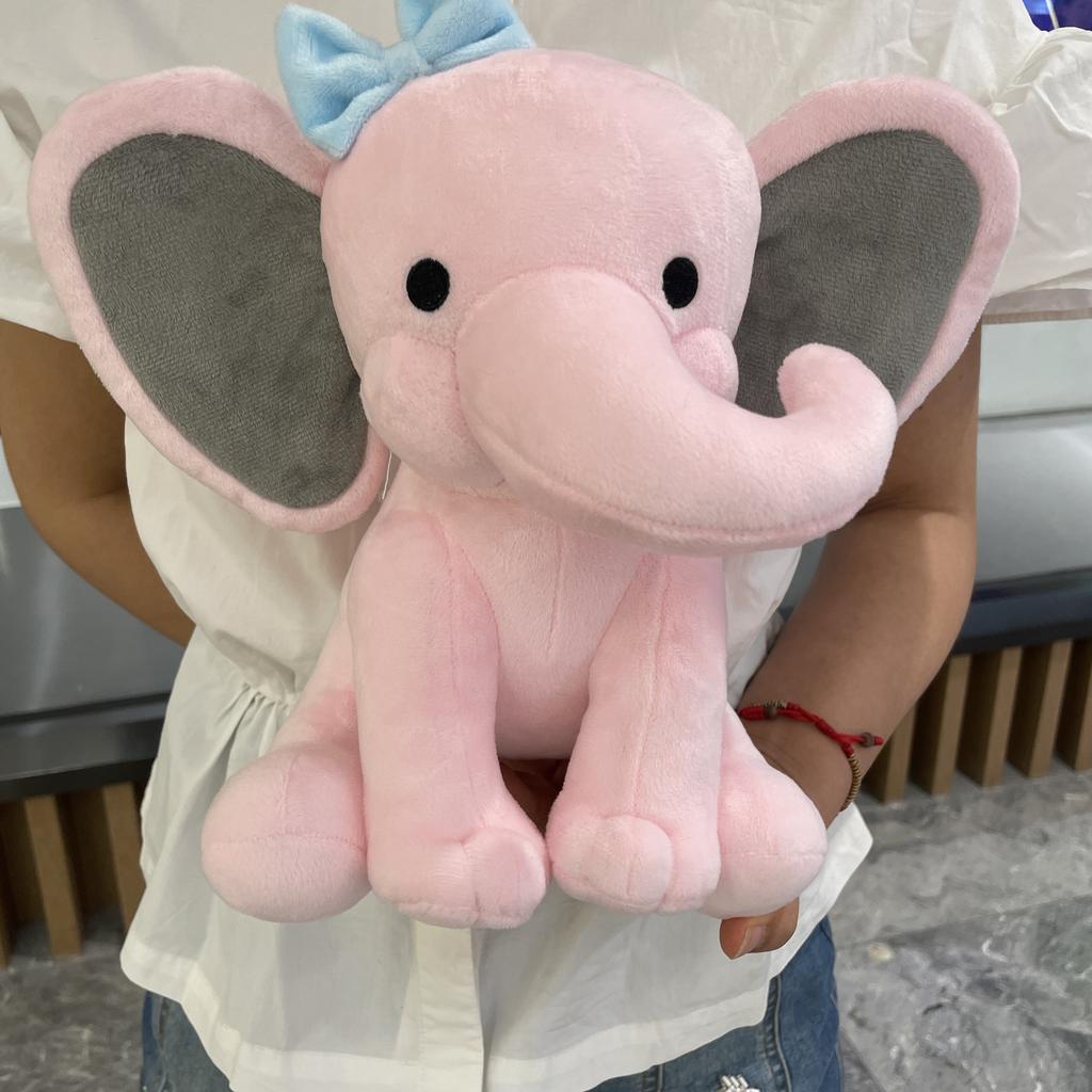 Nouveauté Haute Qualité 25CM Gris Rose Éléphant Peluches Poupées Remplies Bébé Kawaii Jouet Dormeur Chambre d'Enfant Cadeaux Décoratifs