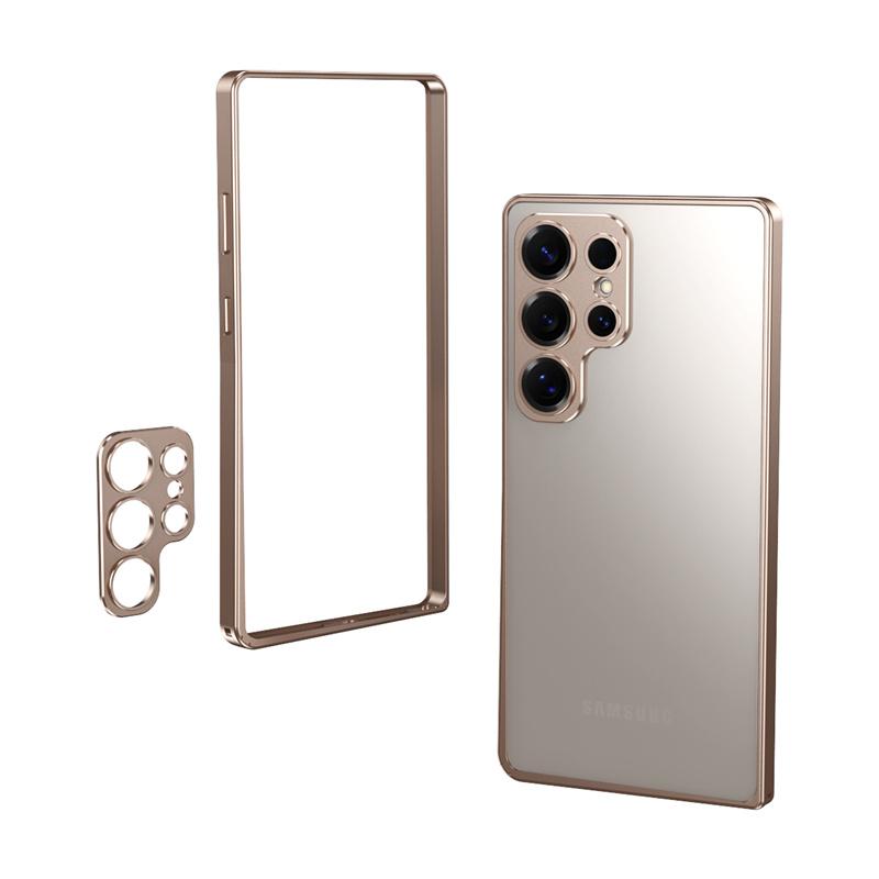 

For Samsung Galaxy S23 S24 S25 Ultra Plus Aviation Aluminum Alloy Bumper Phone Case Metal Frame Lens Protection Shockproof Cover For Galaxy S25 Ultra