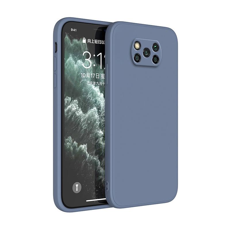 

Оригинальный чехол для Xiaomi POCO X3 Pro NFC X4 GT Camera Protect Square Liquid Silicone X3Pro X4GT 5G Soft Luxury Thin Cover Fundas POCO X3 NFC серый