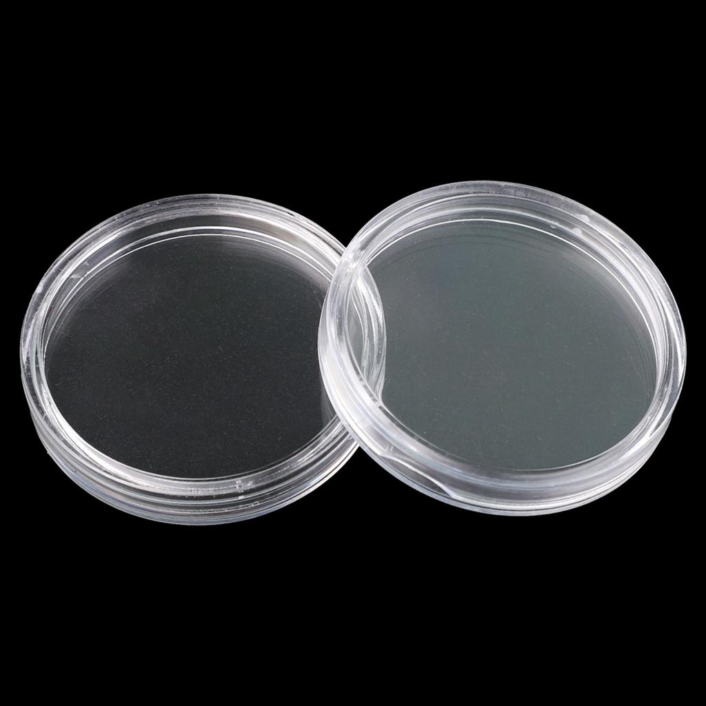 100 Pcs Clear 32mm Clear Plastic Coin Capsules Coin Holders Protector Cases Round Artware Storage Boxes Household Storage Tools