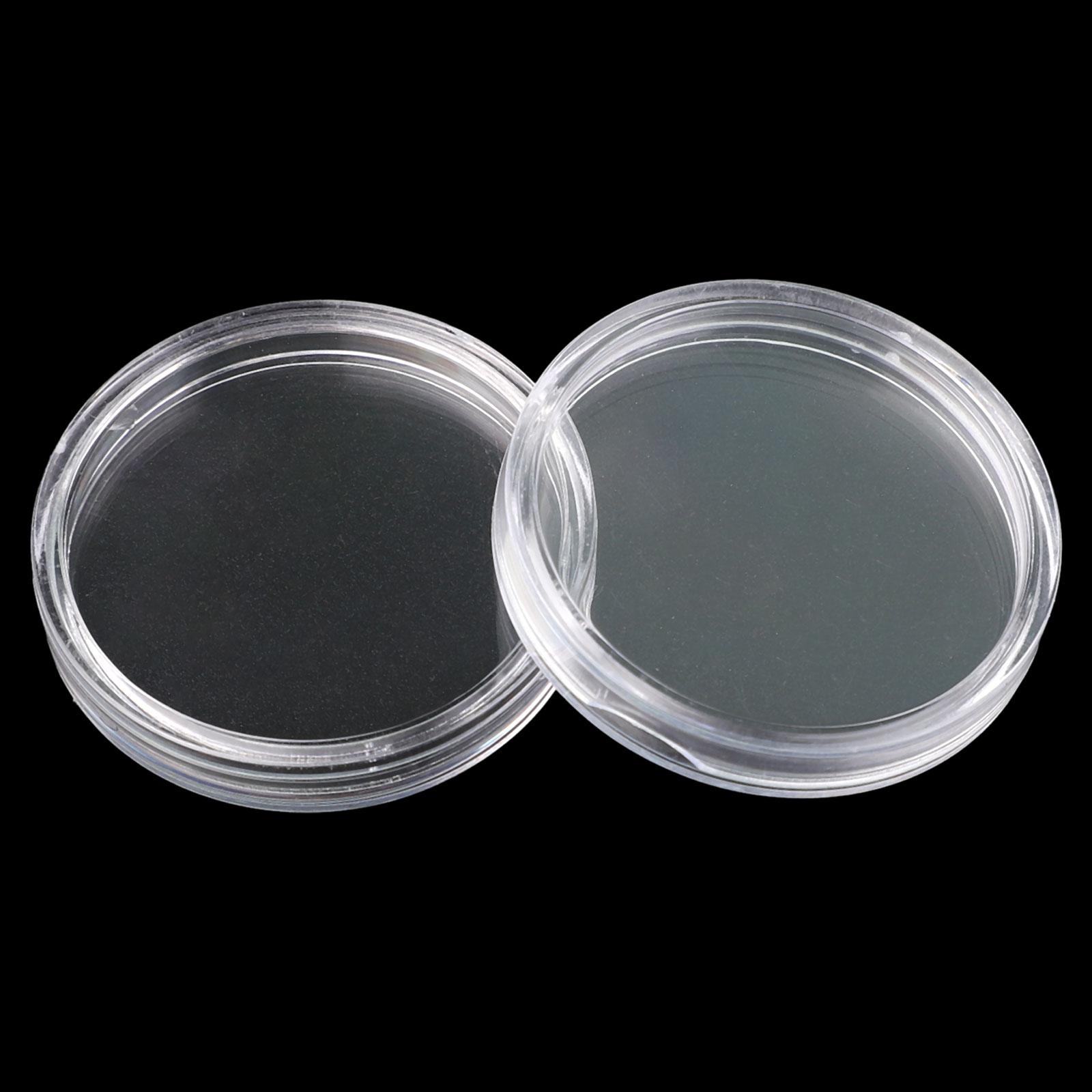 100Pcs Clear 32mm Clear Plastic Coin Capsules Coin Holders Protector Cases Round Household Storage Tools Home Decoration China Mainland