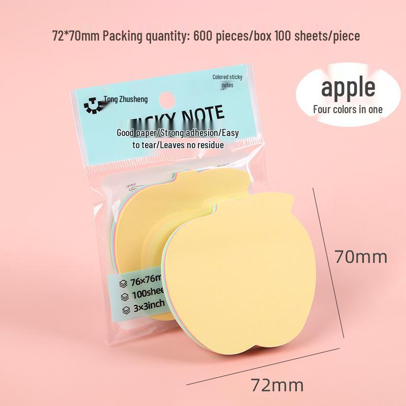 Heart-Shaped Colorful Sticky Notes for Students - Creative Index Memo Pads