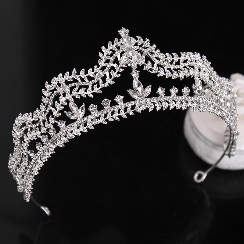 New Crystal Crown Rhinestone Jewelry and Crown Female Hair Accessories Wedding Bride Hair Jewelry Birthday Party Headdress