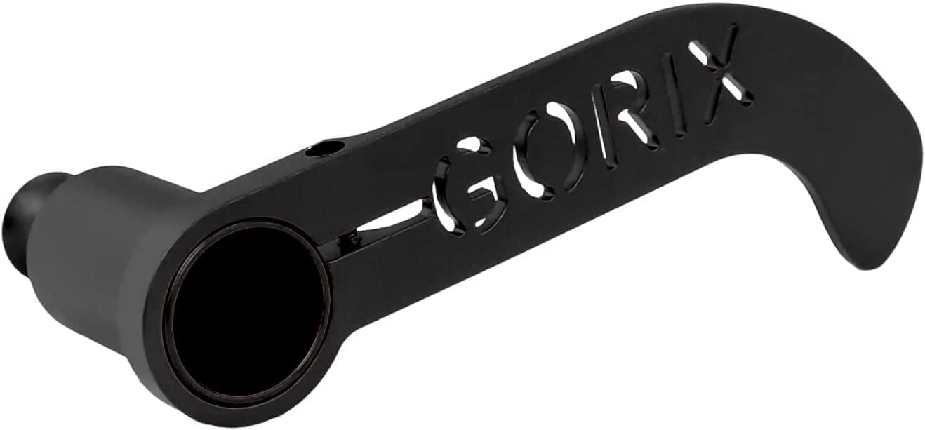 

GORIX Bicycle Derailleur Guard, CNC Lightweight, Light Mount (GX-DGUARD), Prevents Rear Derailleur Contact with Road Bikes (Black)