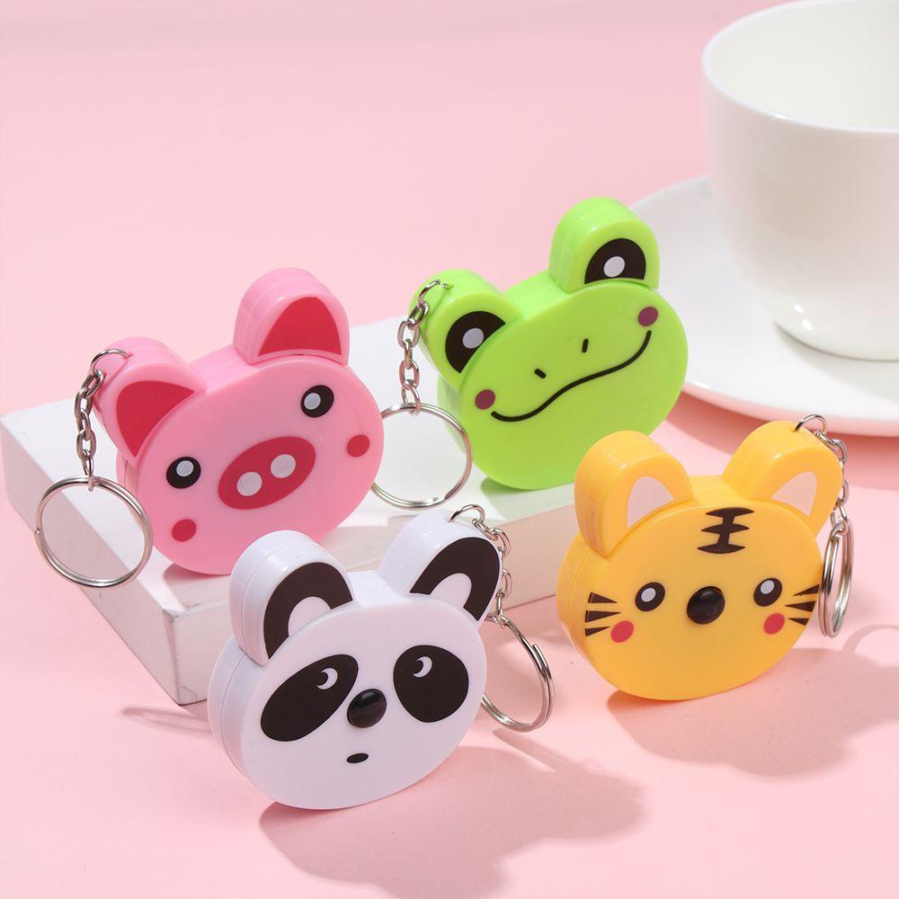 1M Leather Ruler Measuring Tool Automatic Stretch Ruler Measuring Ruler Cartoon Animal Tape Measure Sewing Measure Ruler