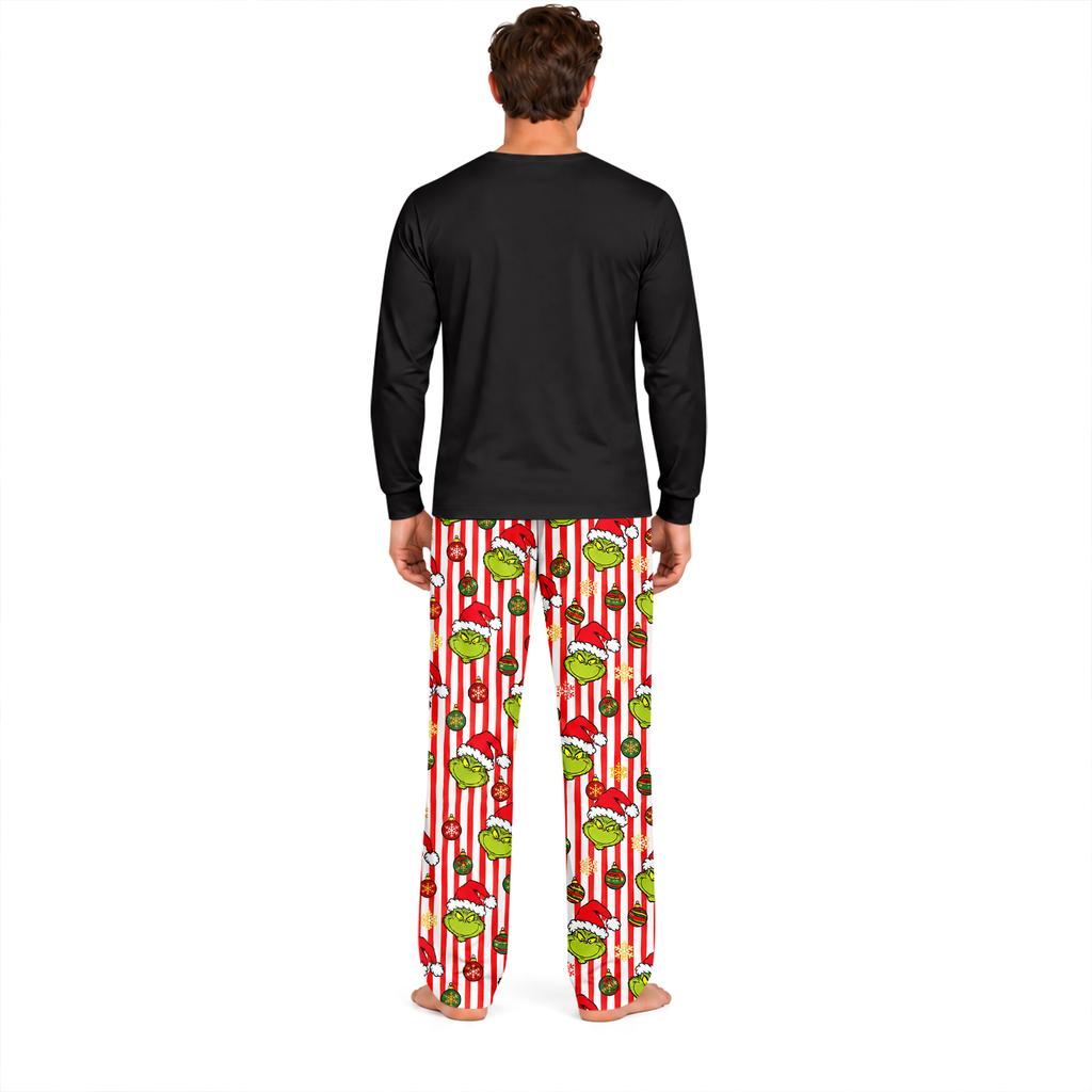 Family Matching Pajama Set, Long Sleeve Top and Pants Loungewear for Parent and Child