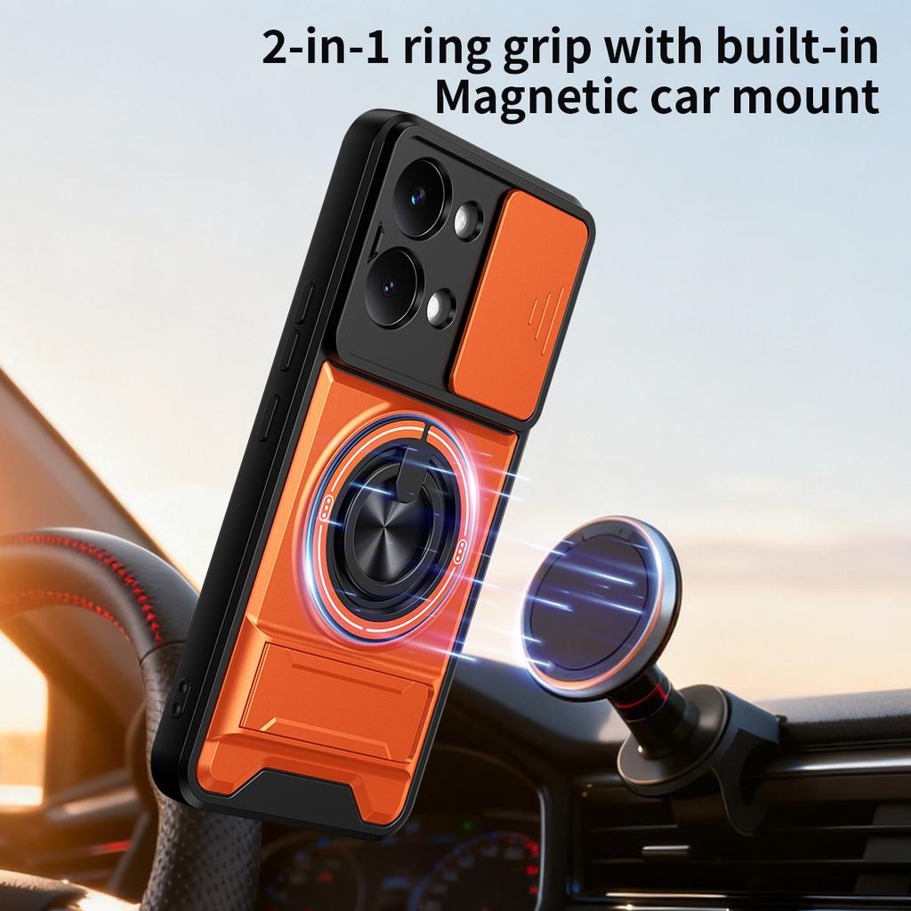 Shockproof Magnetic Phone Case for Xiaomi Poco X8 Pro Max X7 X6 Pro F8 Ultra Armor Hard Slide Camera Protection Lens Stand Cover