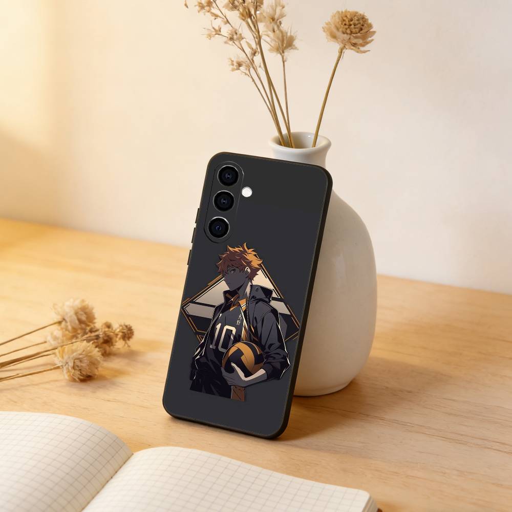 

Haikyu__ Сёё Хината Чехол для телефона Черный Силиконовый Мягкий Для Samsung Galaxy A73,A72,A71,A70,A53,A52,A51 Samsung a21